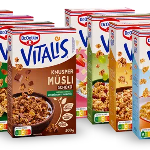 Aldi Süd Testerclub: Dr. Oetker Vitalis Müsli & FRUITY STICKS Wassereis (Bewerbung nötig)
