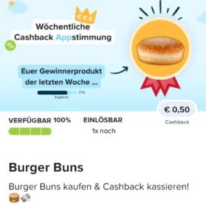 0,50€ Cashback auf Burger 🍔 Buns bei Marktguru
