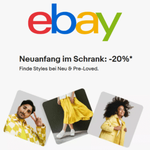 ebay: 20% für Kleidung, Accessoires, Uhren Schmuck & Beauty