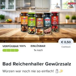 0,50€ Cashback auf Bad Reichenhaller Gewürzsalz🧂 bei Marktguru