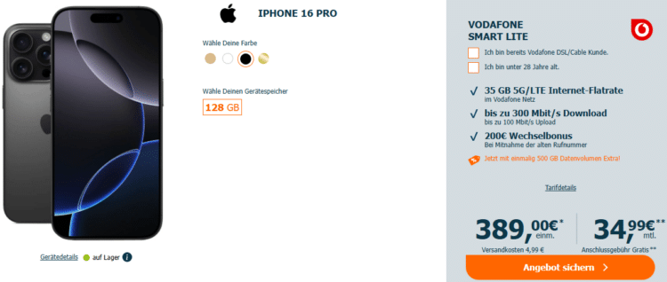 iPhone 16 Pro Tarif