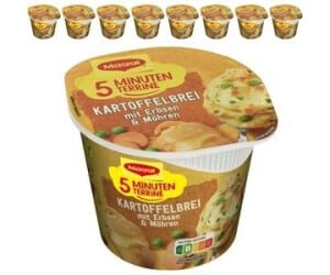 (8 x 43g) Maggi 5 Minuten Terrine Kartoffelbrei mit Erbsen und Möhren 8x43g