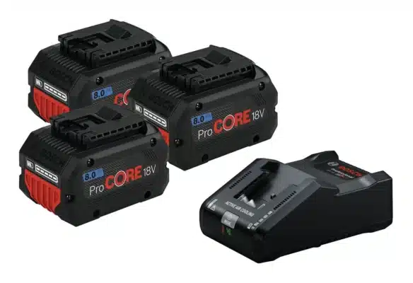 Bosch Professional ProCORE Akku Starter-Set 3 x 18 V 8 Ah und GAL 18V-160