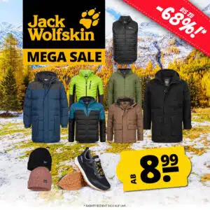 Thumbnail Bis zu 68% Rabatt im Jack Wolfskin Sale bei SportSpar - schon ab 8,99€