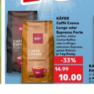 ab.02.05. Käfer Kaffee☕️ ganze Bohnen für 10,00€ bei Kaufland
