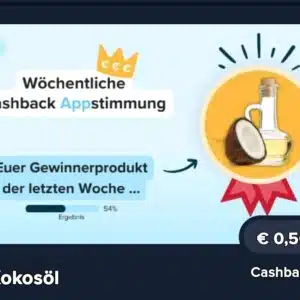 50 ct Cashback auf Kokosöl [Marktguru]