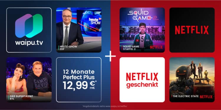 waipu.tv Perfect Plus mit Netflix Standard mit Werbung