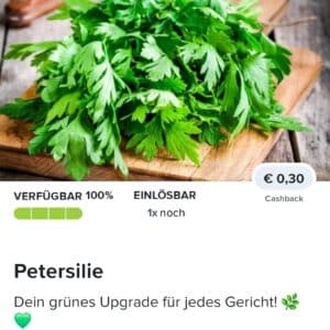 0,30€ Cashback auf Petersilie bei Marktguru