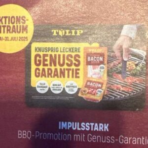 Tulip Baconscheiben oder Baconstreifen gratis testen - *Vorankündigung*