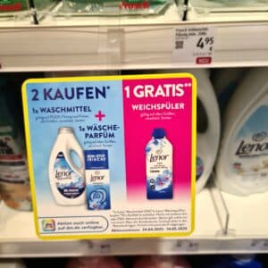 Lenor Weichspüler gratis als Zugabe bei Kauf von Lenor Waschmittel & Wäscheparfum