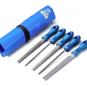 PFERD Werkstattfeilen-Set in PVC-Rolltasche, 5 Feilen, 200mm in blau für 29,90€(statt 37,25€)