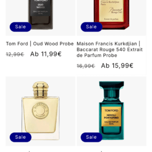 15% Rabatt bei Parfümproben