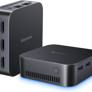 Blackview Mini PC MP80 16GB LPDDR5 RAM 512GB M.2 SSD, Intel 12. Gen N95