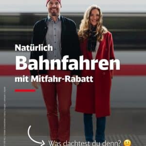 50% auf Bahntickets auch für einen Mitfahrer ohne BahnCard