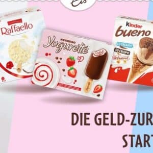 Ferrero Eis Cashback: 2€ zurück für Eis Multipack! 🍨