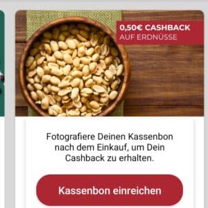 0,50€ Cashback auf Erdnüsse🥜 bei scondoo