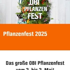 Kostenloses Bepflanzen eines Blumenkasten beim Obi Pflanzenfest