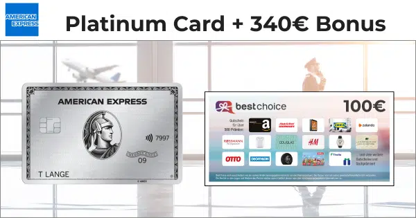 American Express Platinum Card: 100 € vom Doc + 340 € oder 85k MR