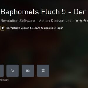 Baphomets Fluch 5 - Der Sündenfall - Point-and-Click-Adventure (Xbox One / Xbox Series X|S) für 2,99€ statt 26,99€