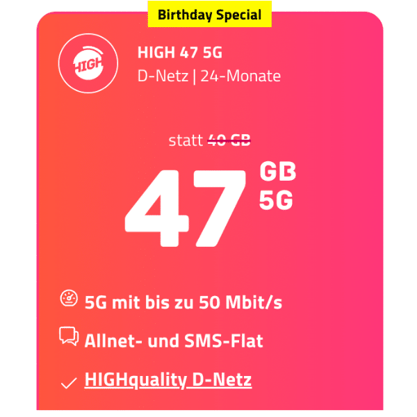 Thumbnail ⭐️ Telekom-Netz: 27GB / 47GB / 70GB LTE bzw. 5G Allnet für 10€ / 12,50€ / 17,50€ mtl. + 0,00€ AG – HIGH-Tarif