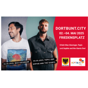 Kostenlose Konzerte in Dortmund - Max Giesinger & Topic (2.-3.5.)