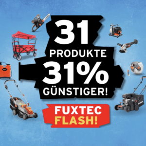 Fuxtec: 31% Rabatt auf 31 Produkte - Bollerwagen, Rasemäher, Kettensäge, Heckenschere etc.