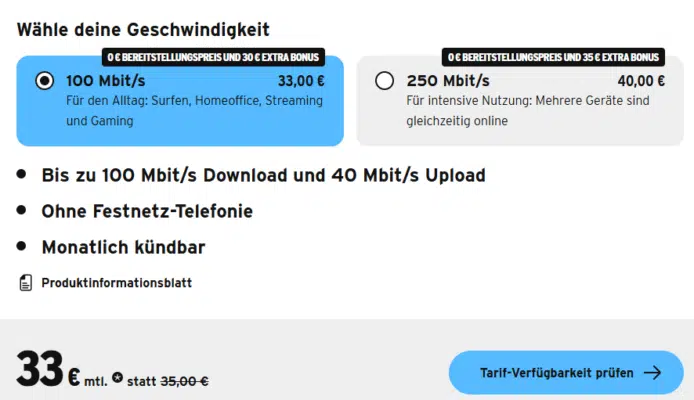 Congstar DSL Tarife