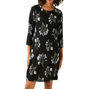 Aniston CASUAL Damen Strick-Kleid mit Blumen Print für 13,98€ (statt ca. 39€)