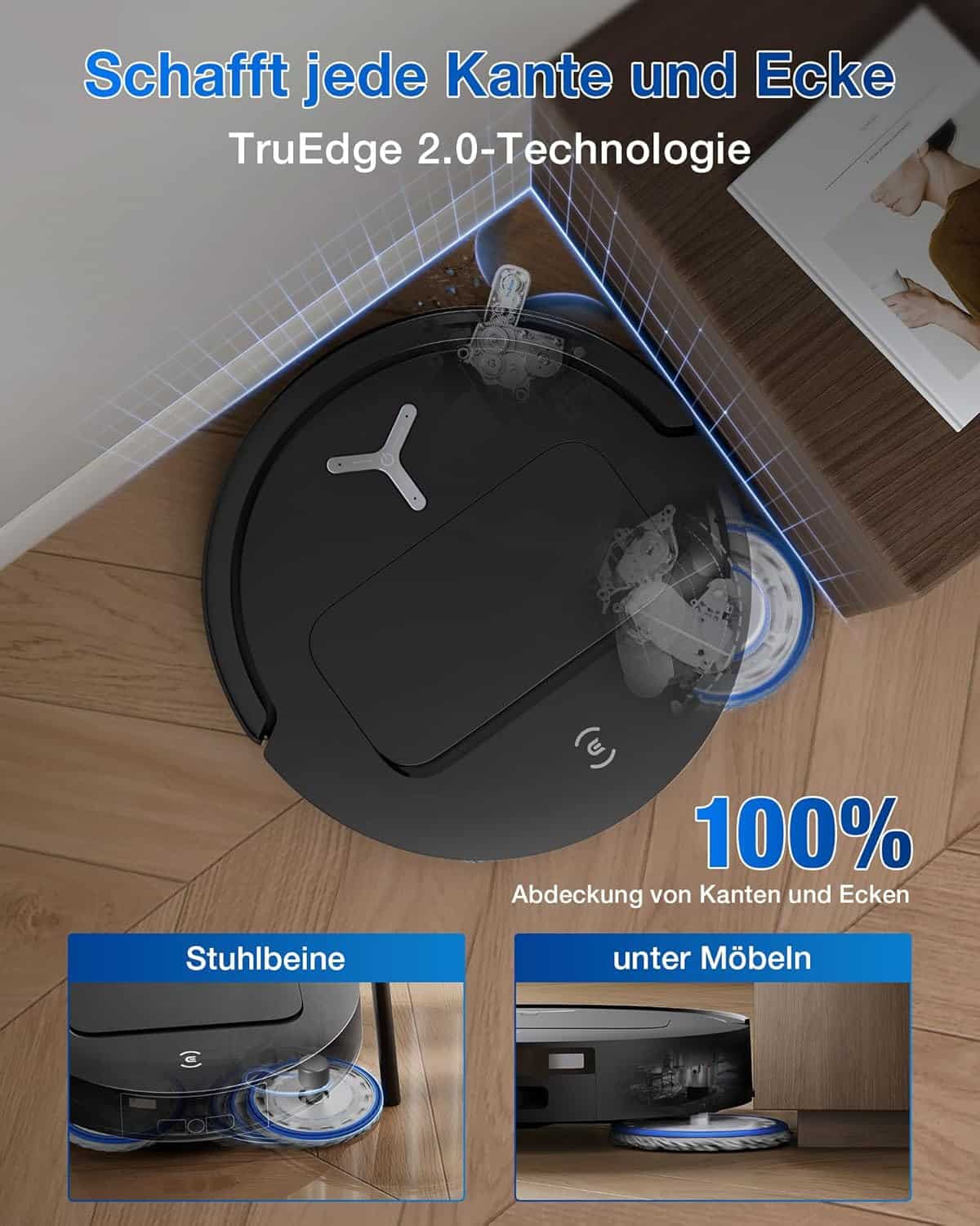 Infos zum Ecovacs Deebot T50 Pro Omni mit einem Bild von ihm.
