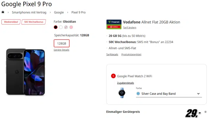 Google Pixel 9 Pro Tarif