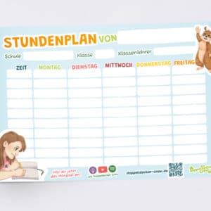 🦅 KOSTENLOS: Doppeldecker Crew Kinder-Stundenplan