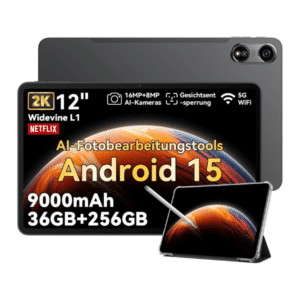 12 Zoll OSCAL AI Tablet Pad 100 (Octa Core, Android 15, 36GB + 256GB/2TB TF, Dual SIM + 5G WiFi) für 199,99 Euro