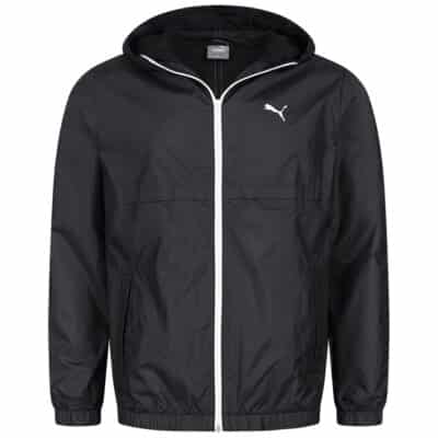 PUMA ESS Essentials Solid Herren Windbreaker Schwarz