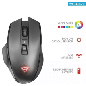 Trust GXT 140 Manx Gaming kabellose Maus 3000 DPI für 12,99€ (statt 30€)