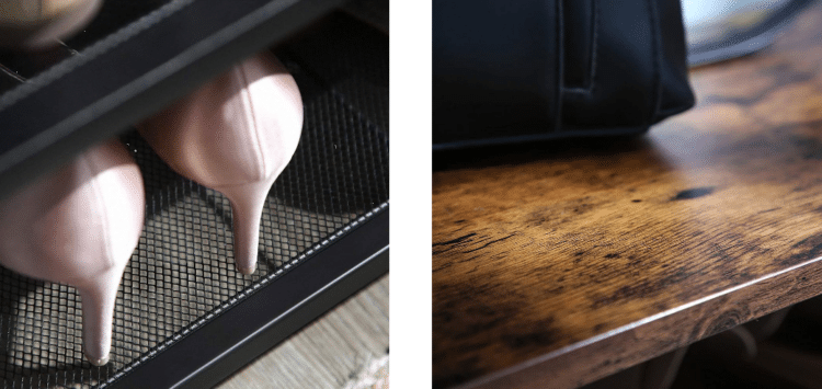 VASAGLE Schuhregal mit Gitterablagen