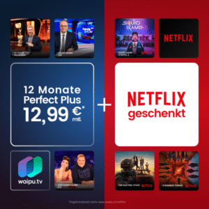 📺12 Monate Netflix + waipu.tv Perfect Plus für 12,99€/Monat (statt 19,98€)