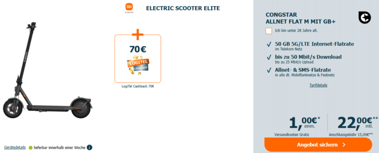 Xiaomi Electric Scooter Elite Tarif