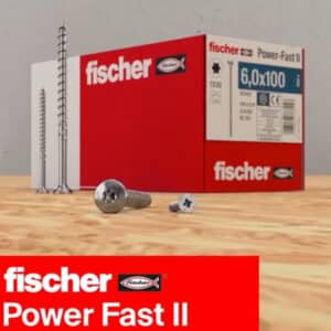 fischer PowerFast II CTF 3,0 x 25, Spanplattenschraube für Holzverarbeitung,200 Stück für 3,39€(statt 6,20€)