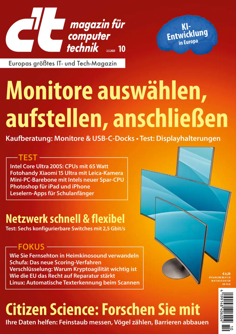 c't Magazin-Cover Ausgabe Mai 2025