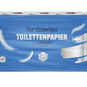 Amazon Basics Toilettenpapier, 3-lagig, 10 Rollen (1er Pack) – nur 3,85 € im Spar-Abo, bei 4 Packungen nur 3,13 €!