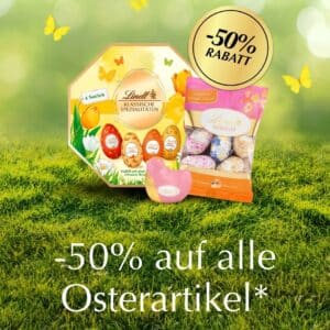 50% Rabatt auf ALLE Lindt Osterartikel