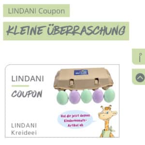 LINDA Apotheken: Gratis LINDANI Kreideei 🥚für Kinder von 4 bis 10 Jahren