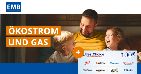 EMB Strom & Gas: 100€ Bonus