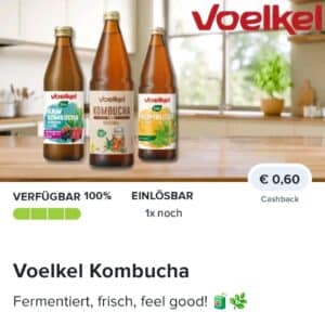 0,60€ Cashback auf Voelkel Kombucha bei Marktguru