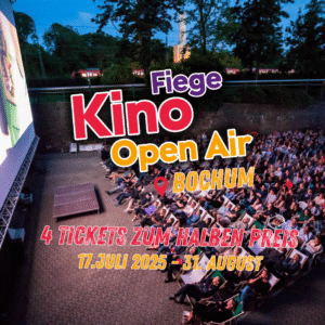 🎬 Fiege Kino Open Air 2025 – 4 Tickets zum halben Preis (Lokal Bochum)