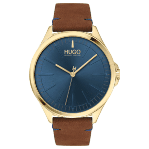 HUGO Analog Quarzuhr für Herren mit Lederarmband für 76,39€ (statt 117€)