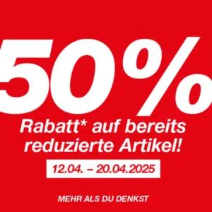 kik: 50% Rabatt auf bereits reduzierte Artikel (mit der myKIK Vorteilskarte)