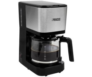Princess Filter-Kaffeemaschine - 1,25 Liter Glaskanne, 12 Tassen, Edelstahl mit Permanentfilter, 246031