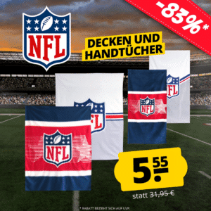 🏈 NFL Decken und Handtücher Sale für nur 5,55€ zzgl. Versand