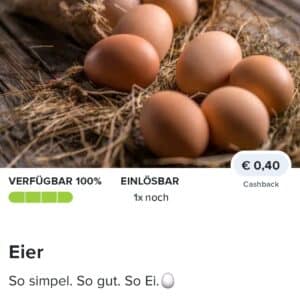 0,40€ Cashback auf Eier 🥚🥚 bei Marktguru